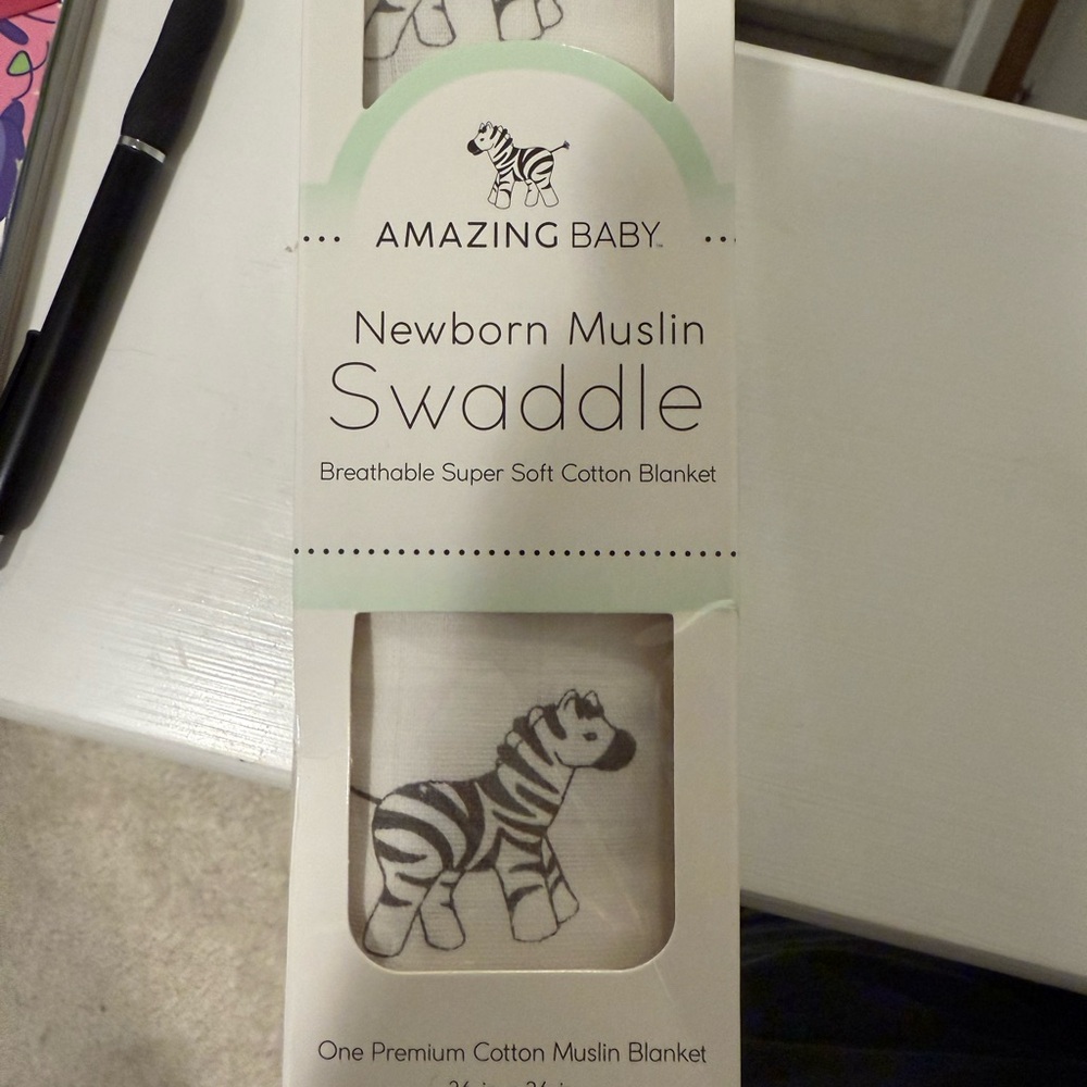 Amazing Baby Zebra Muslin Swaddle